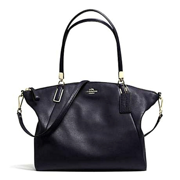 Coach Bags Coach Kelsey Black Pebbled Leather Satchel Crossbody